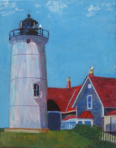Nobska Lighthouse, Acrylic on Canvas